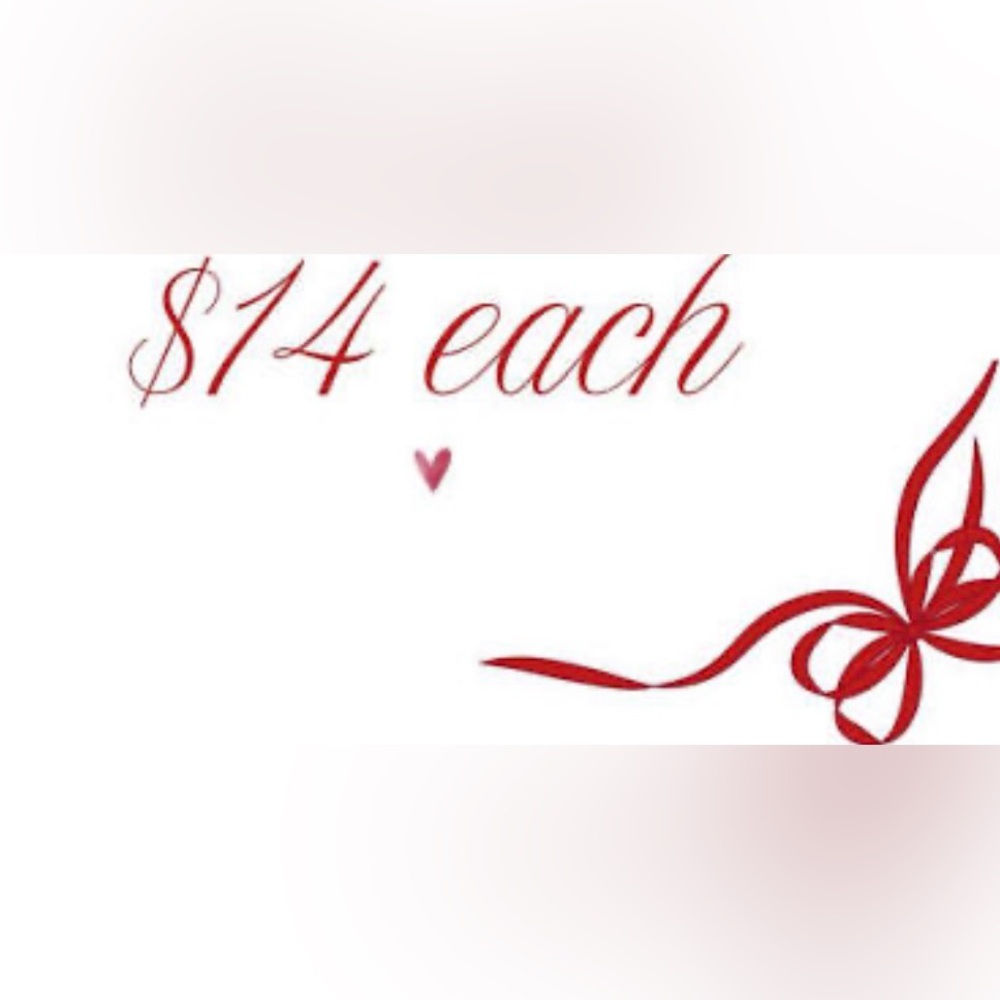 Red Script Price Graphic with Decorative Bow